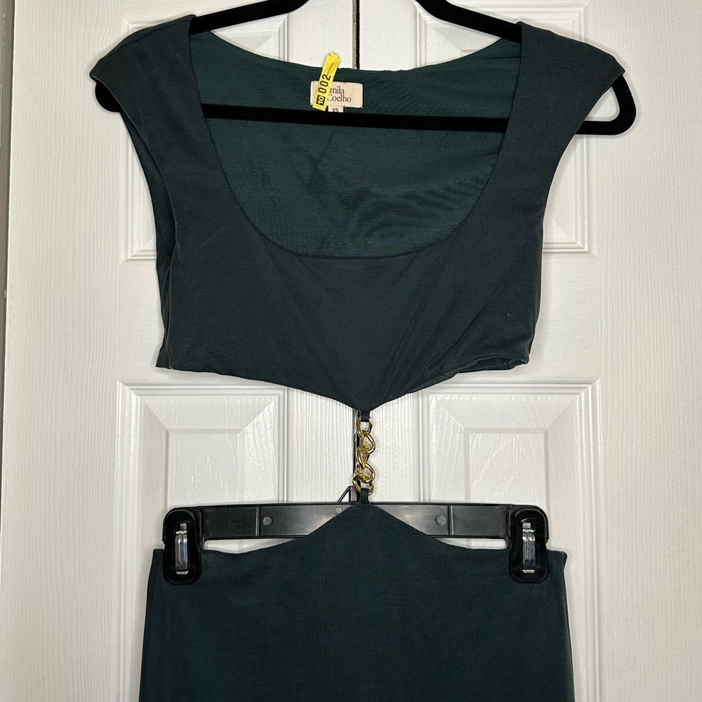 Camila Coelho - Knox midi dress emerald green